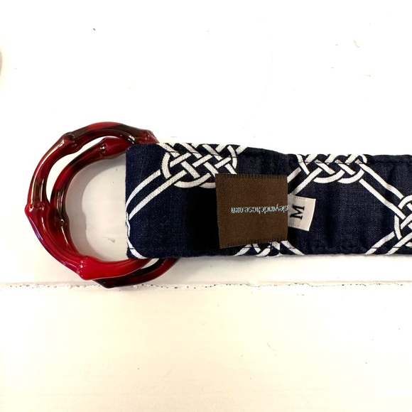 Belt Nautical Fabric Bamboo Buckles - Picture 4 of 4